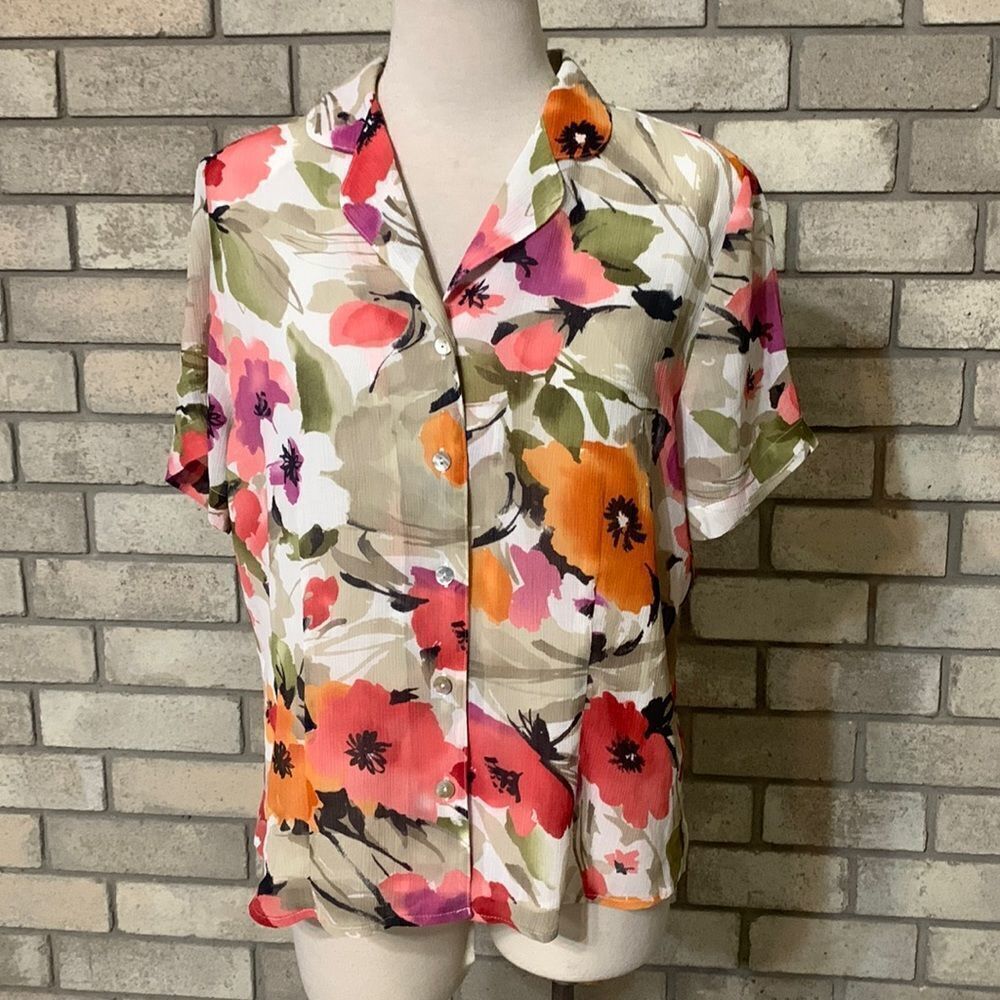 3for$20 button front floral blouse 10